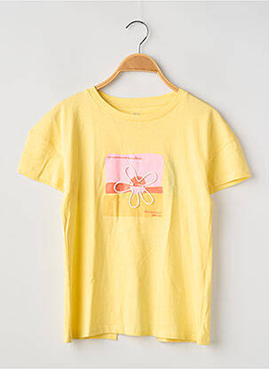 T-shirt coupe droite manches courtes jaune ZY fille
