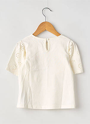 T-shirt coupe droite manches courtes blanc ZY fille