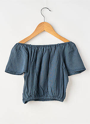 Top manches courtes manches courtes bleu ZY fille