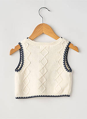 Gilet sans manche coupe cintrée blanc ZY fille