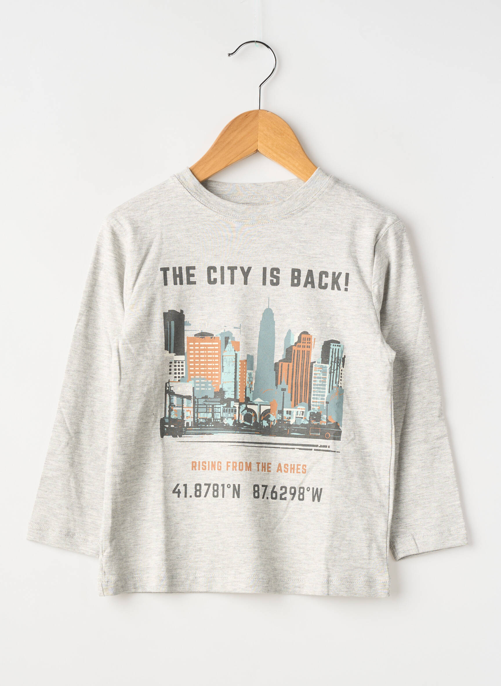 T-shirt manches longues manches longues gris ZY garçon