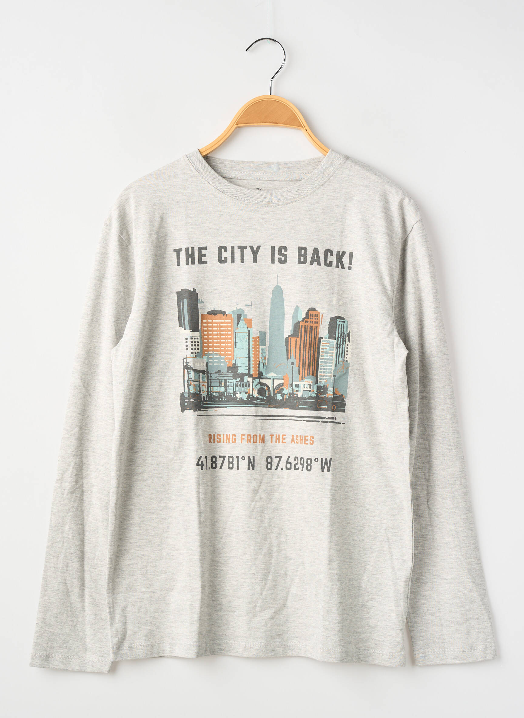 T-shirt manches longues manches longues gris ZY garçon
