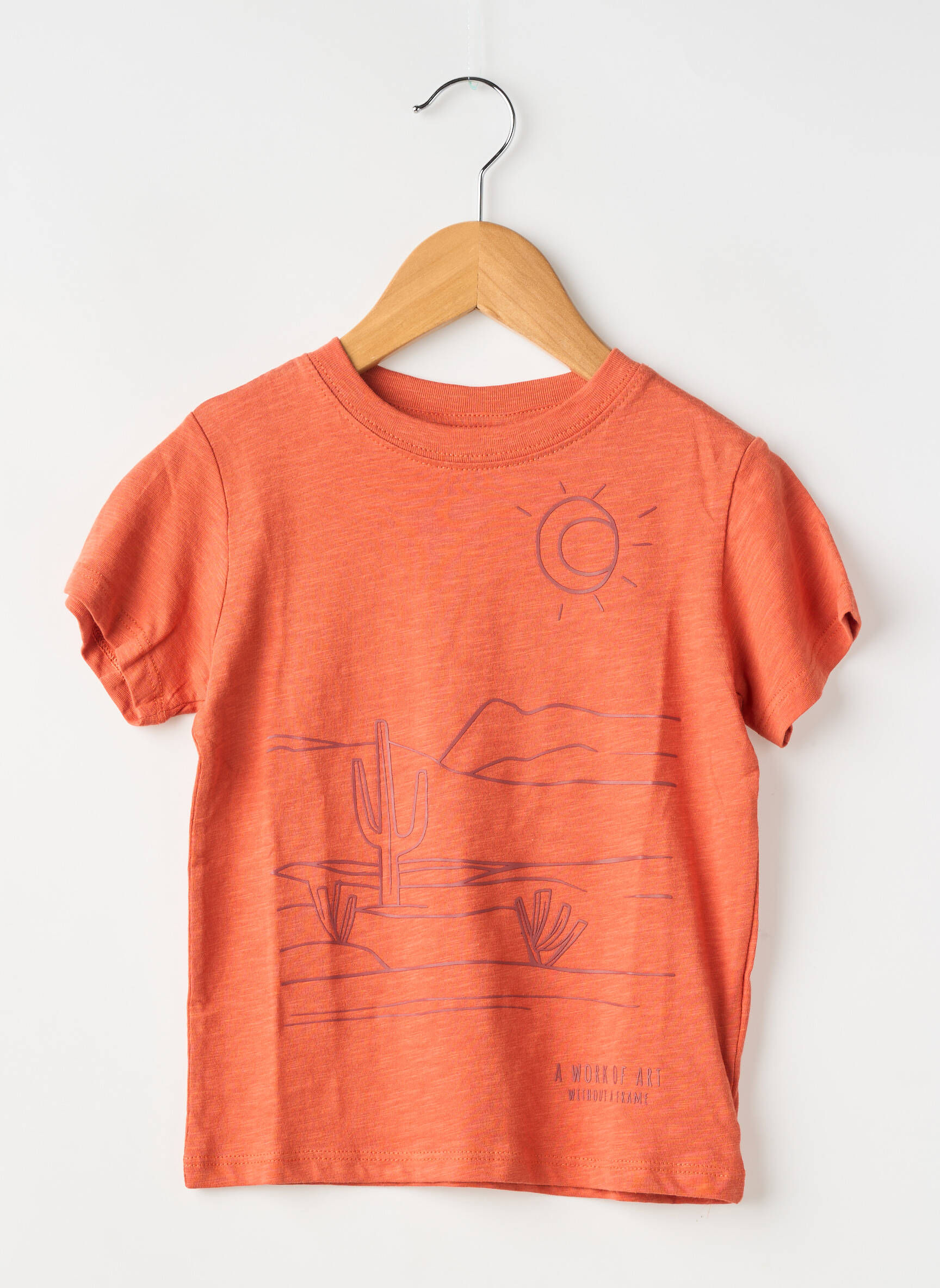 T-shirt coupe droite manches courtes orange ZY garçon