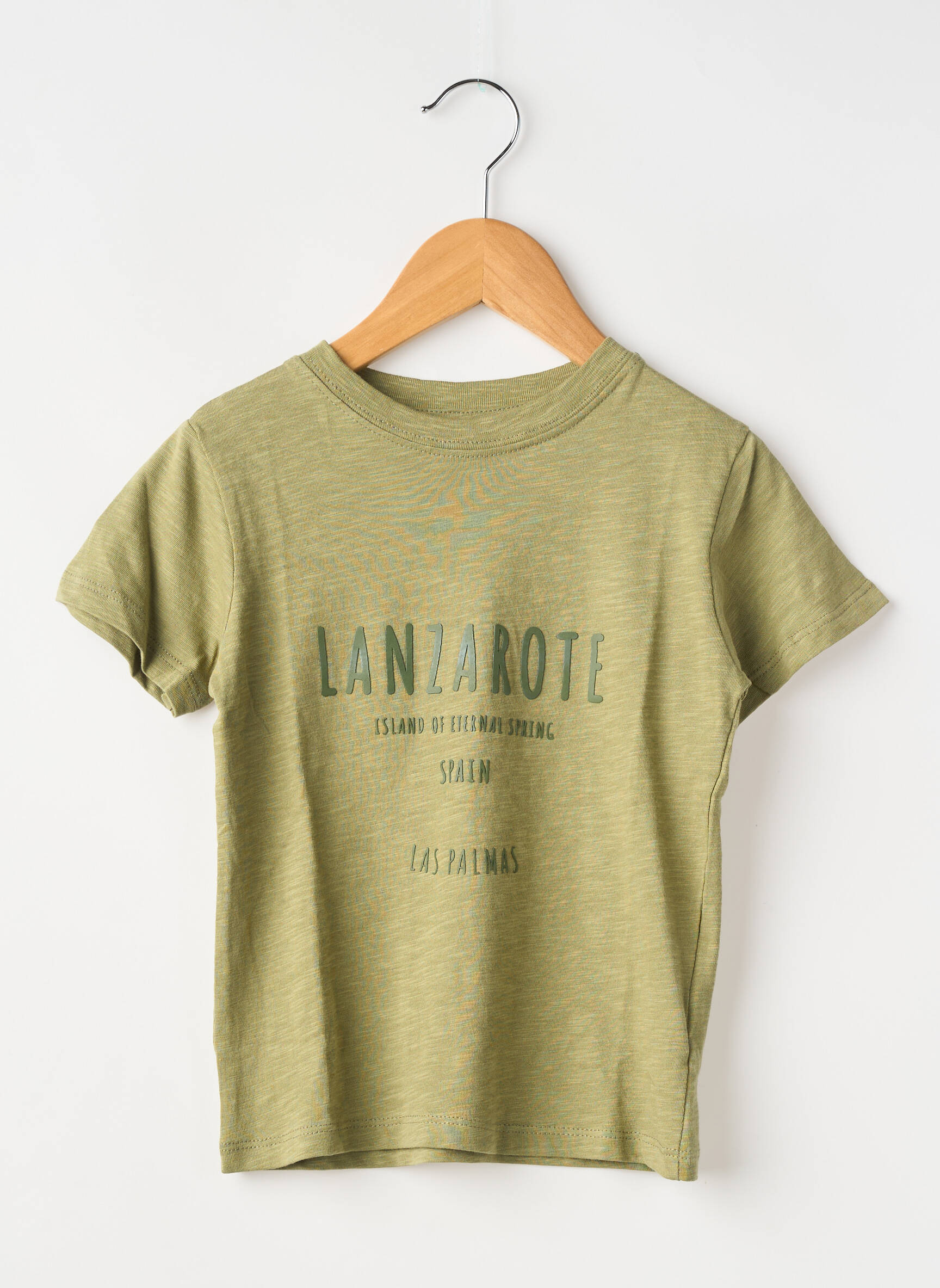 T-shirt coupe droite manches courtes vert ZY garçon