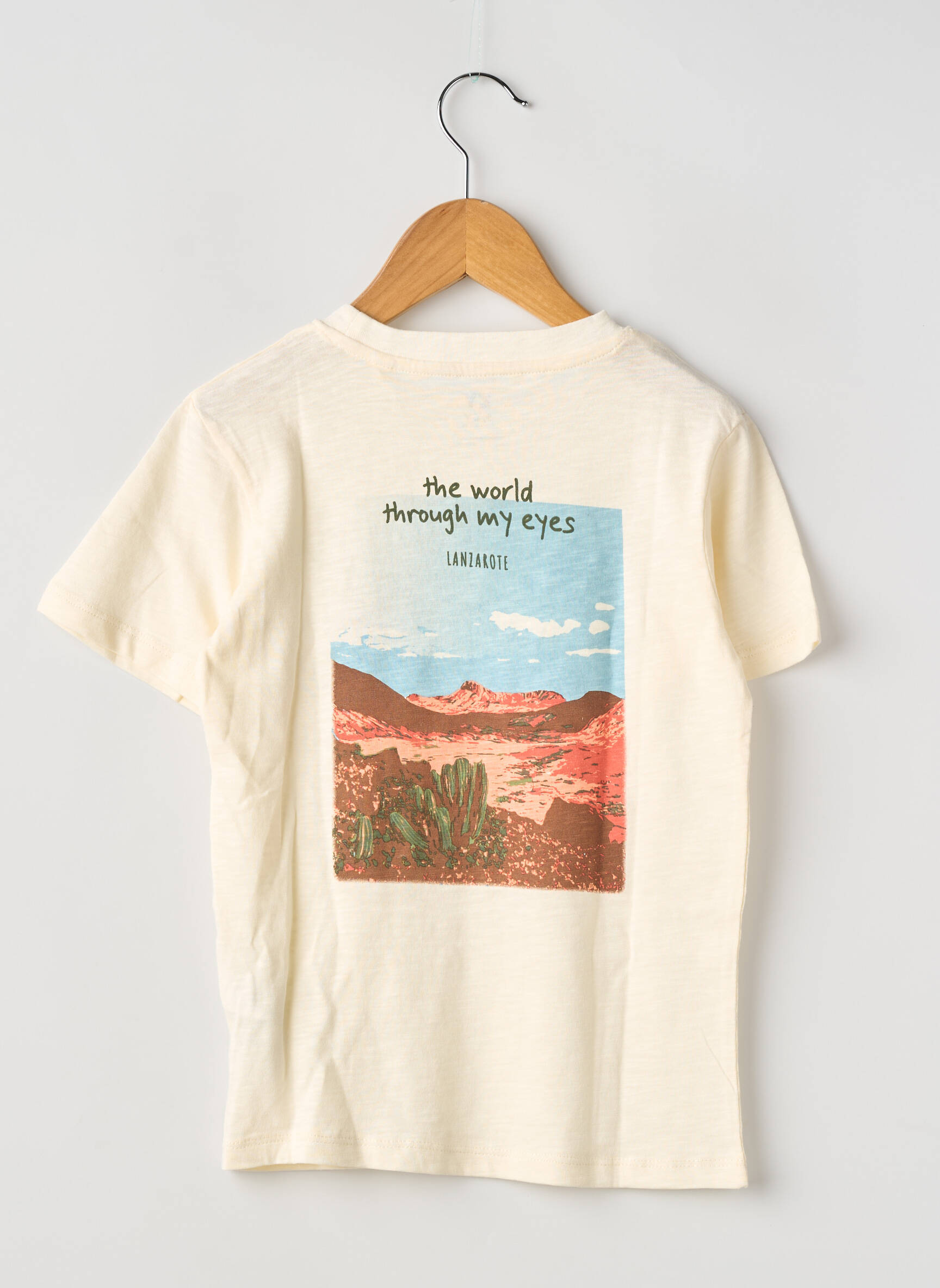 T-shirt coupe droite manches courtes beige ZY garçon