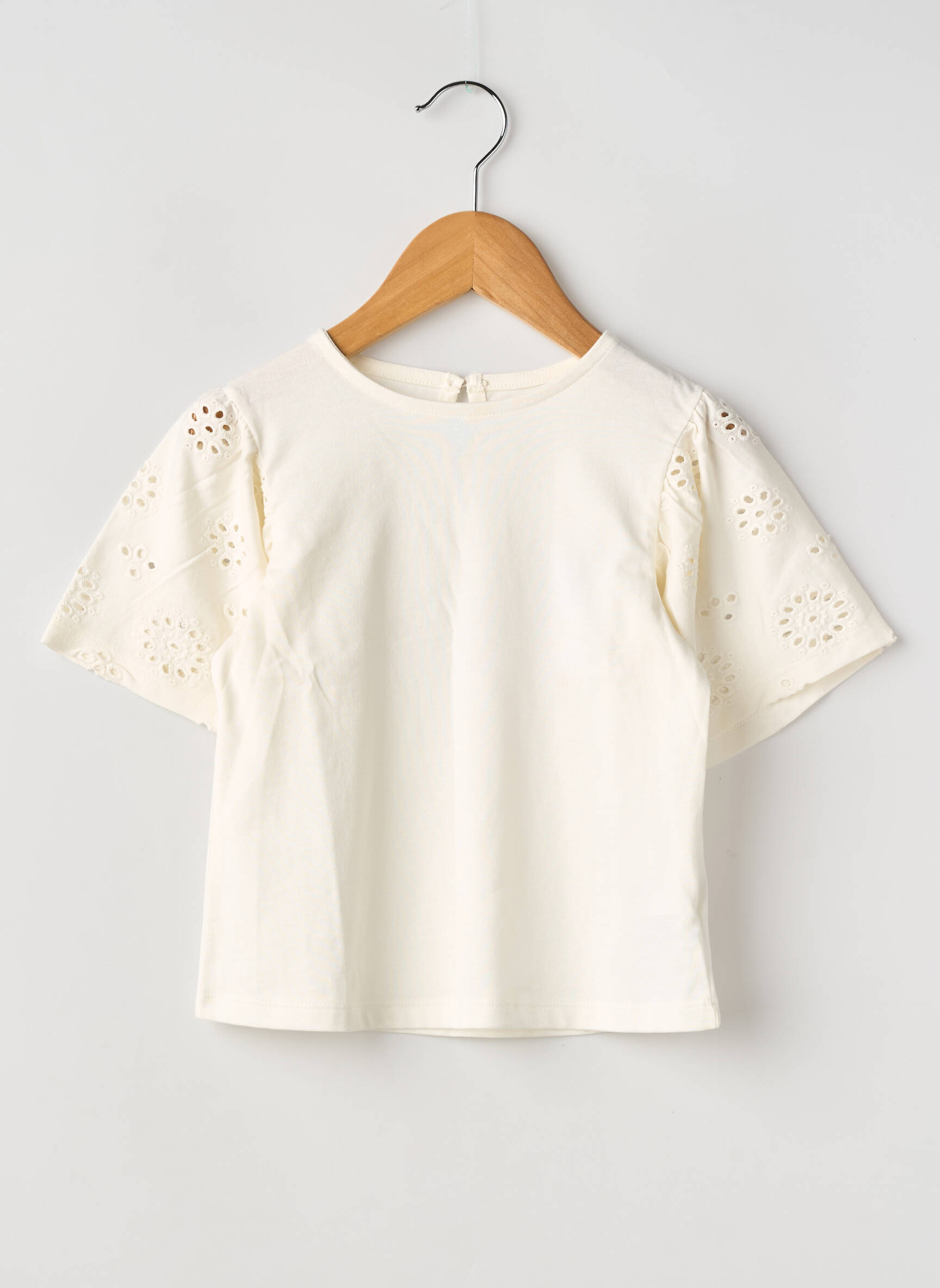 T-shirt coupe droite manches courtes blanc ZY fille