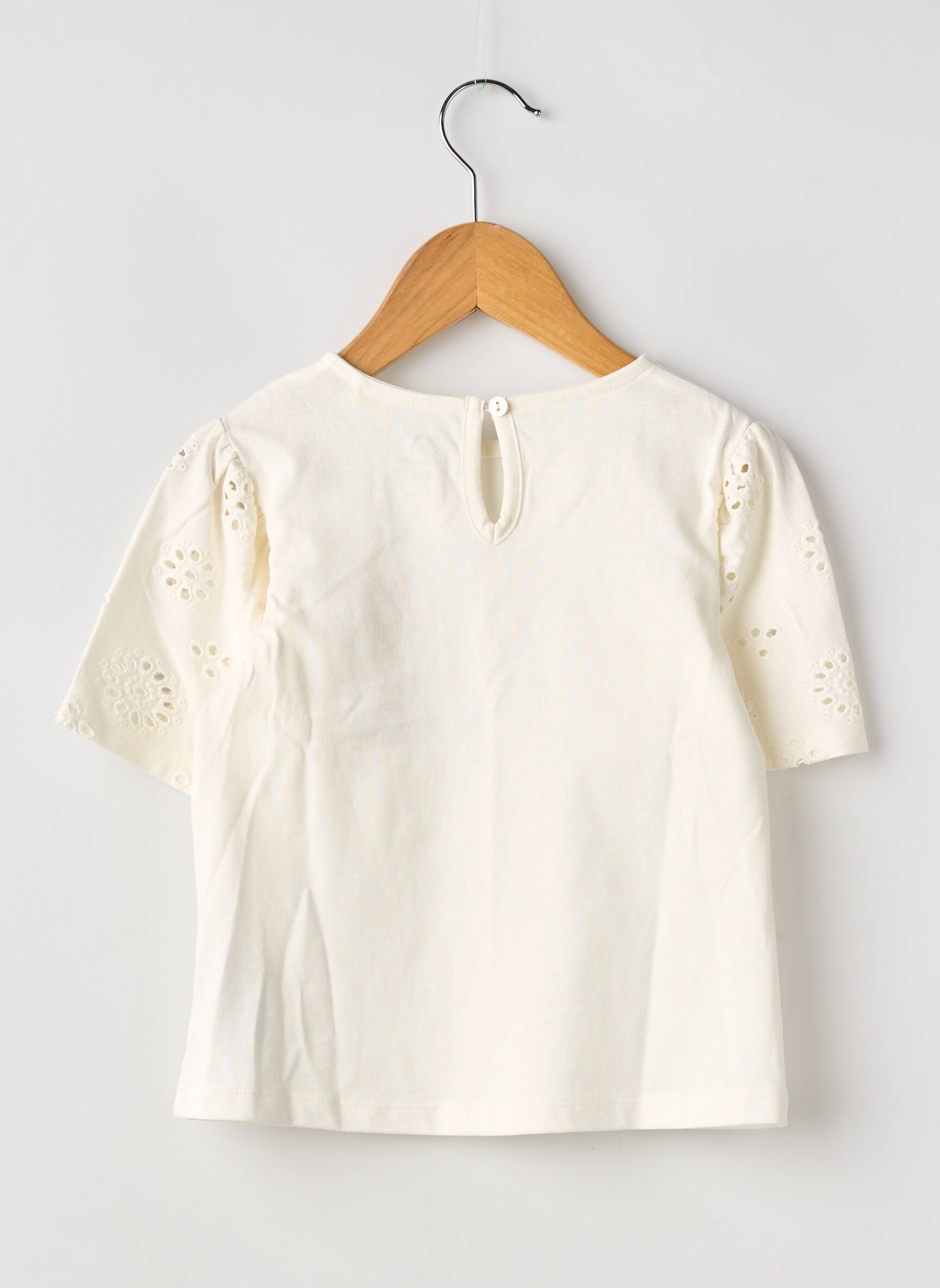 T-shirt coupe droite manches courtes blanc ZY fille