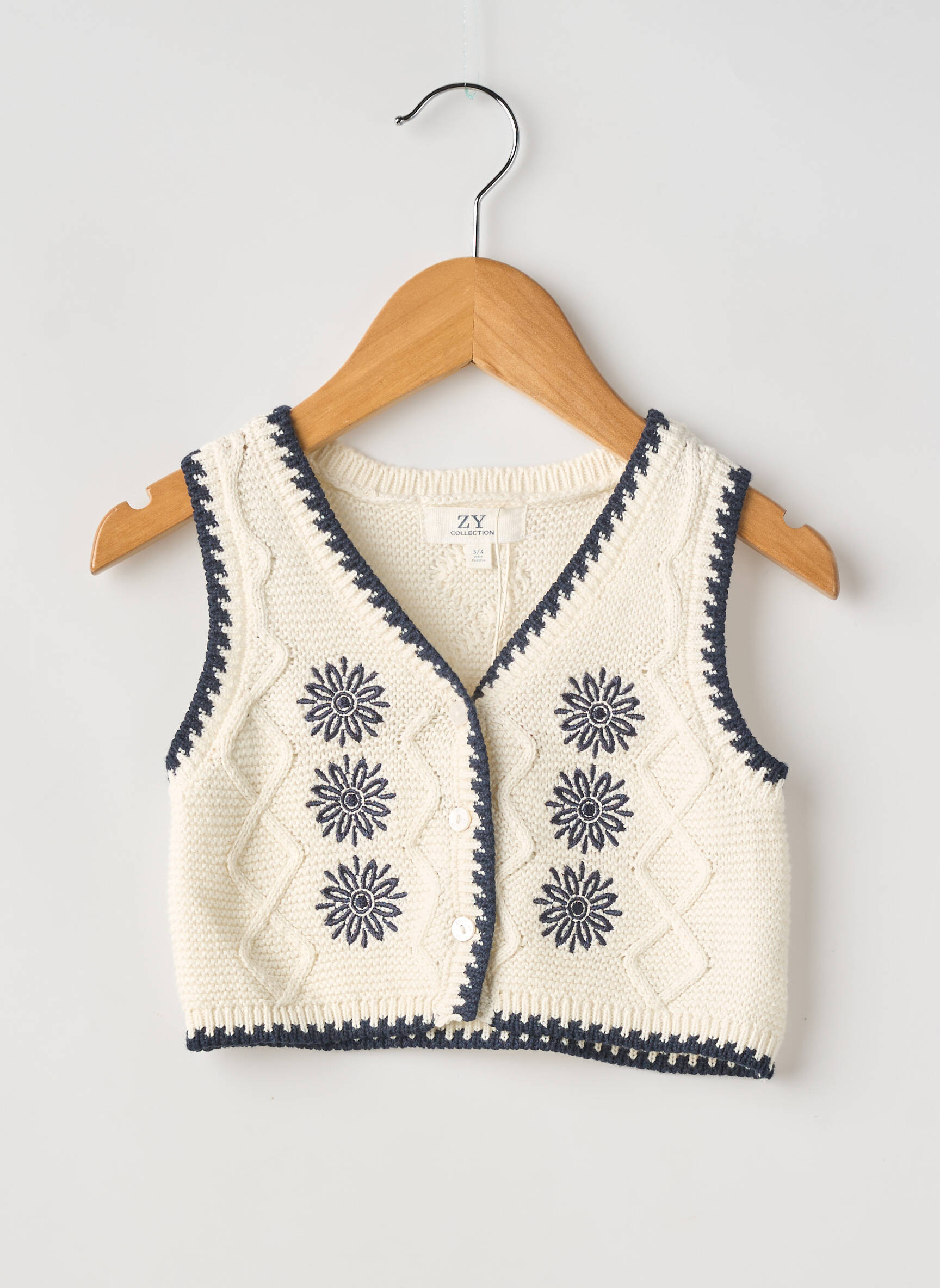 Gilet sans manche coupe cintrée blanc ZY fille