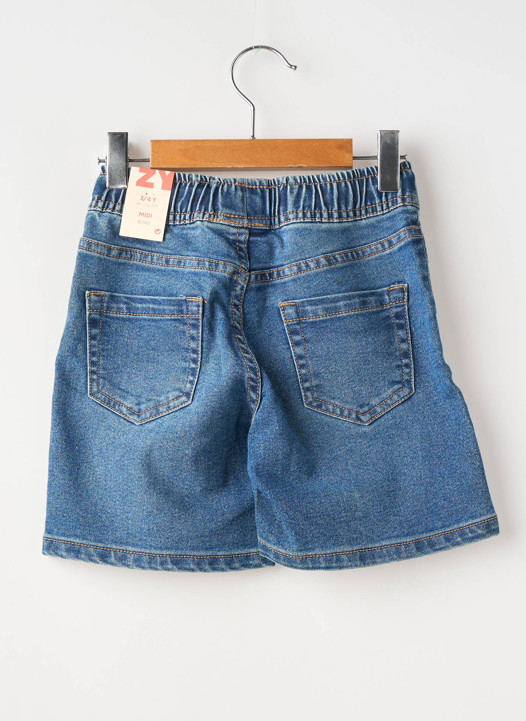 Short stretch taille ajustable bleu ZY garçon
