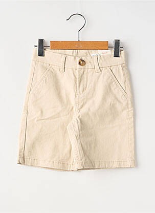 Bermuda fermeture zippée sous rabat boutonné beige ZY garçon