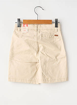 Bermuda fermeture zippée sous rabat boutonné beige ZY garçon