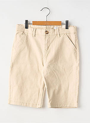 Bermuda fermeture zippée sous rabat boutonné beige ZY garçon