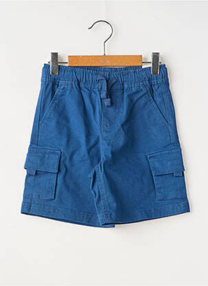 Bermuda poches taille ajustable bleu ZY garçon