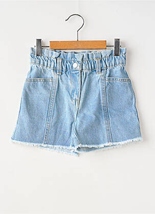 Short tissage denim taille élastique bleu ZY fille