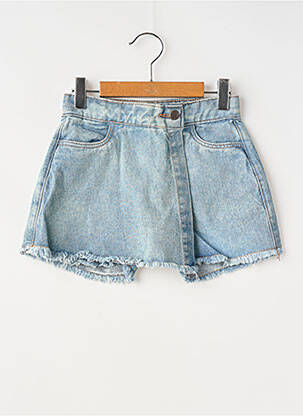 Short tissage denim taille ajustable bleu ZY fille