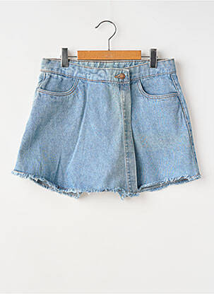 Short tissage denim taille ajustable bleu ZY fille