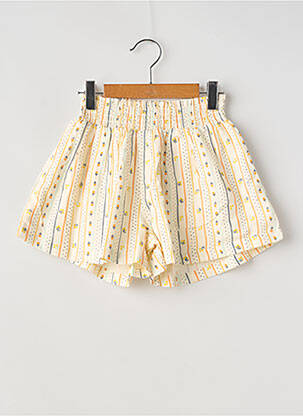 Short poches taille élastique jaune ZY fille