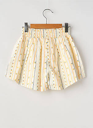 Short poches taille élastique jaune ZY fille