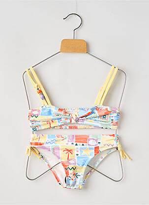 Maillot de bain 2 pièces stretch jaune ZY fille