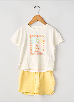 Pyjashort col rond blanc ZY fille