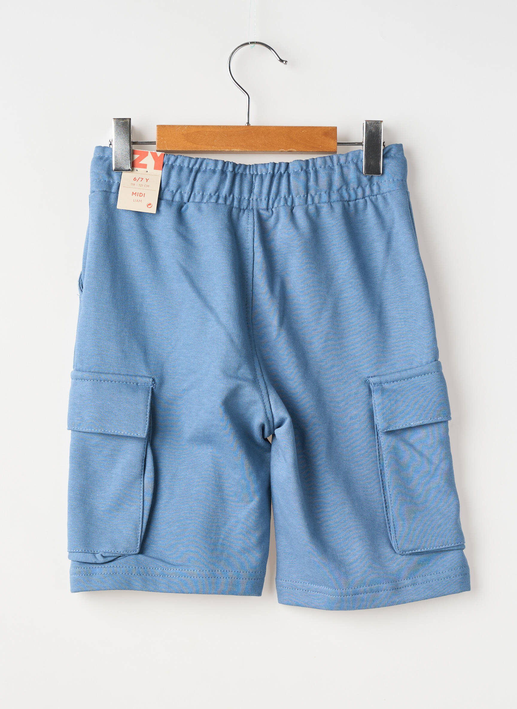 Bermuda taille élastique taille élastique bleu ZY garçon