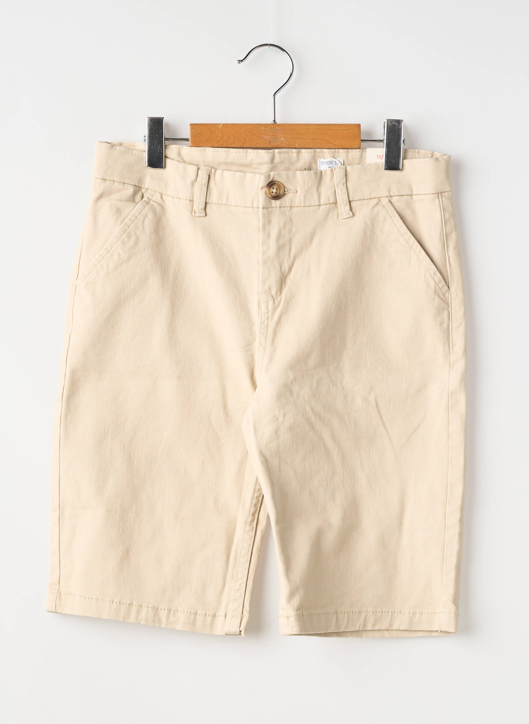 Bermuda fermeture zippée sous rabat boutonné beige ZY garçon