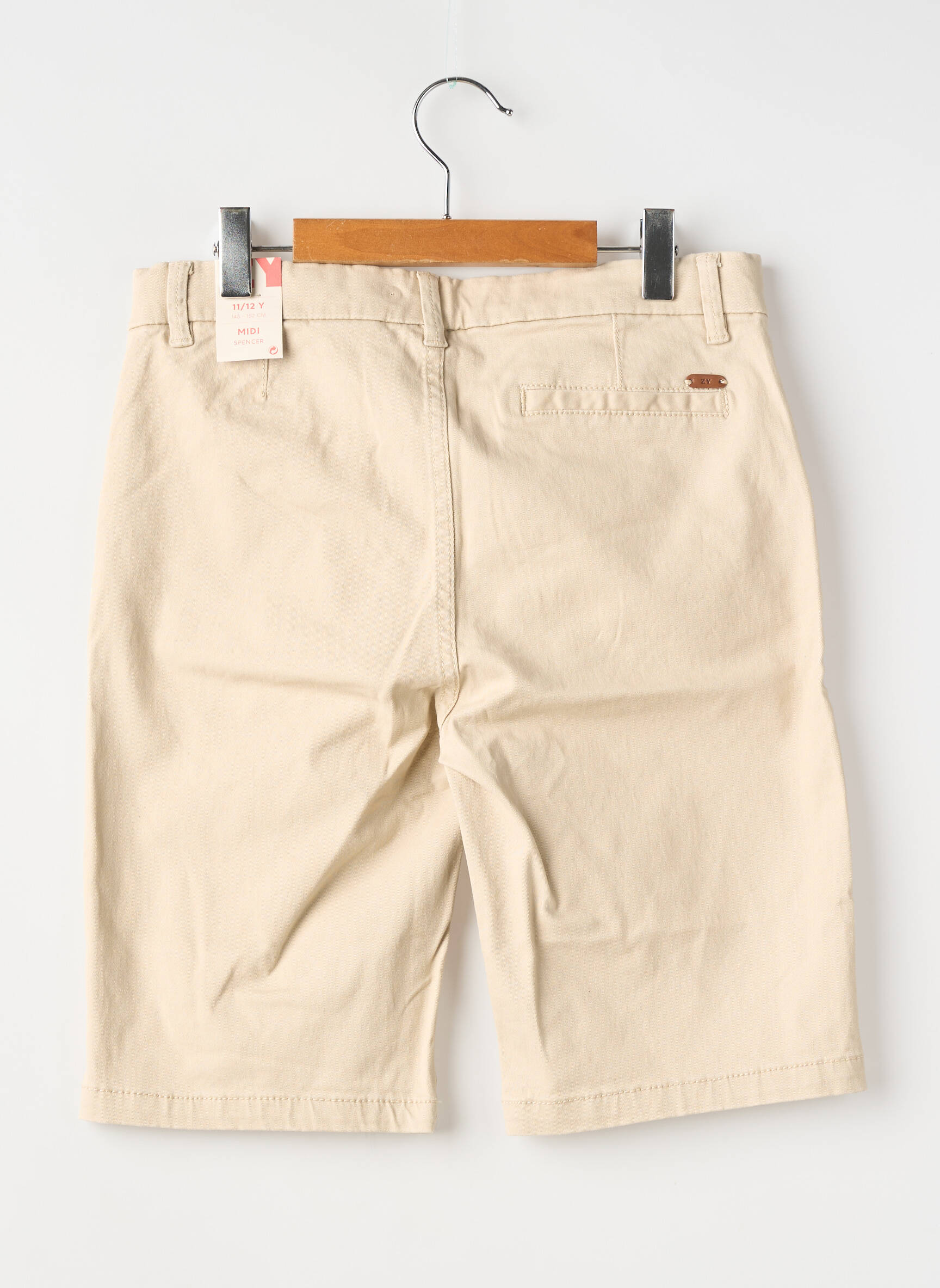 Bermuda fermeture zippée sous rabat boutonné beige ZY garçon