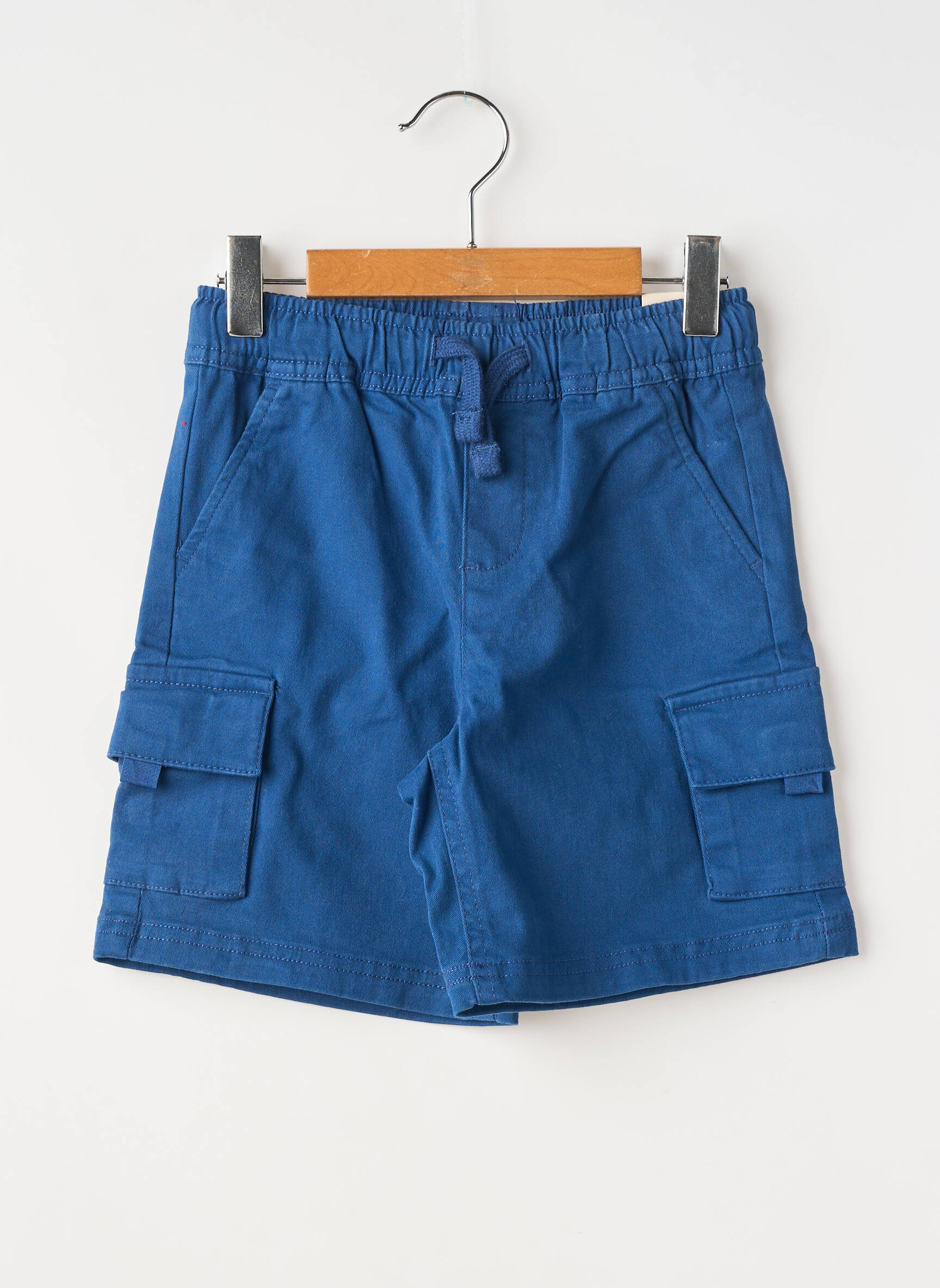 Bermuda poches taille ajustable bleu ZY garçon