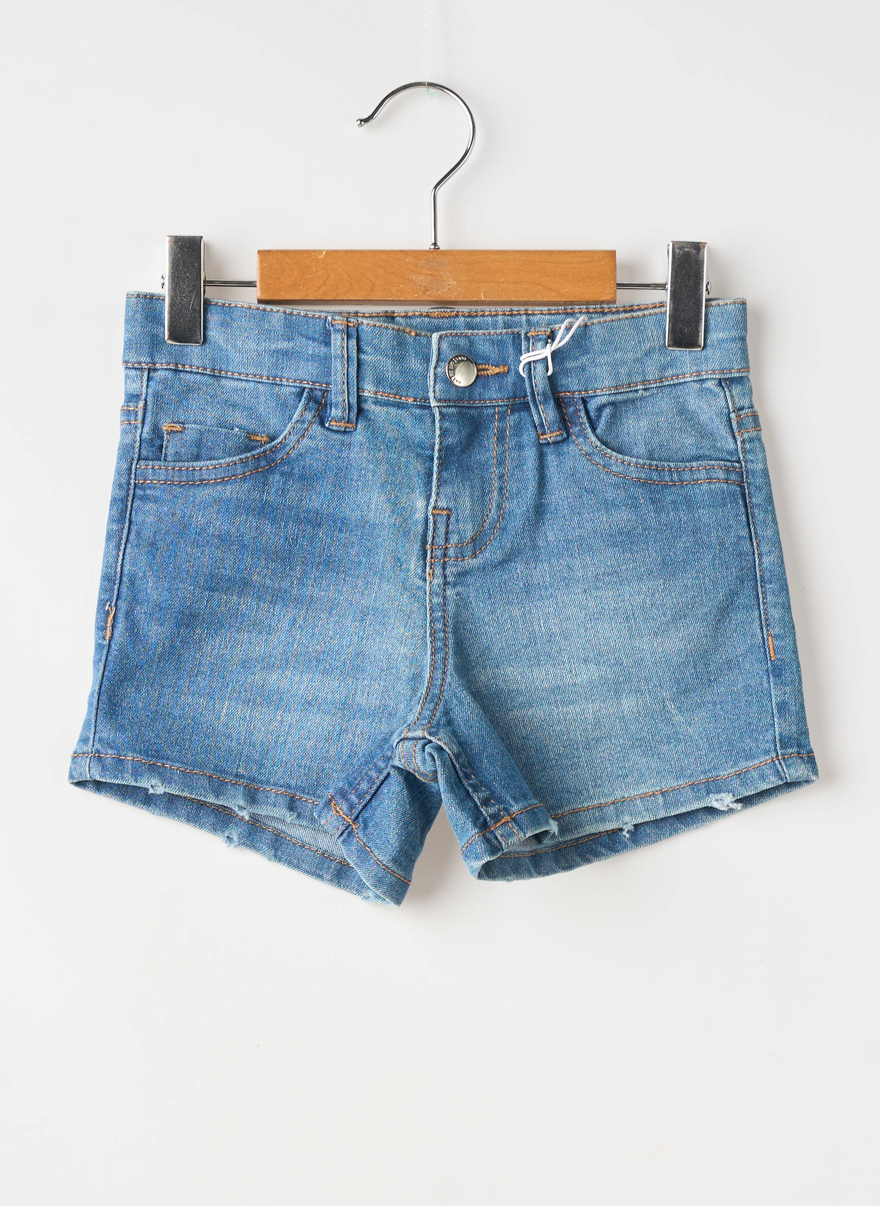 Short stretch taille ajustable bleu ZY fille