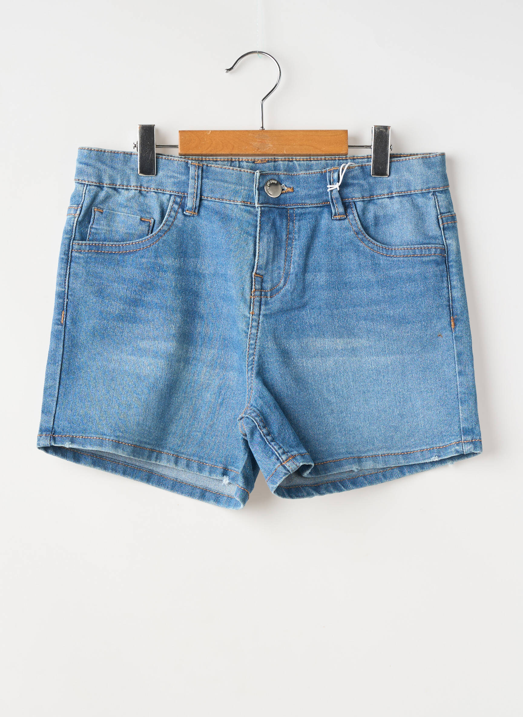 Short stretch taille ajustable bleu ZY fille