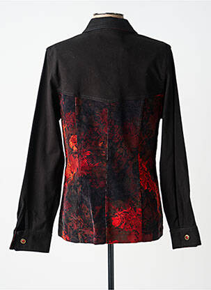 Veste casual poignets boutonnés avec fente noir PAUL BRIAL femme