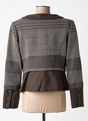 Veste chic fermeture boutonnée sur le devant marron INFINITIF femme