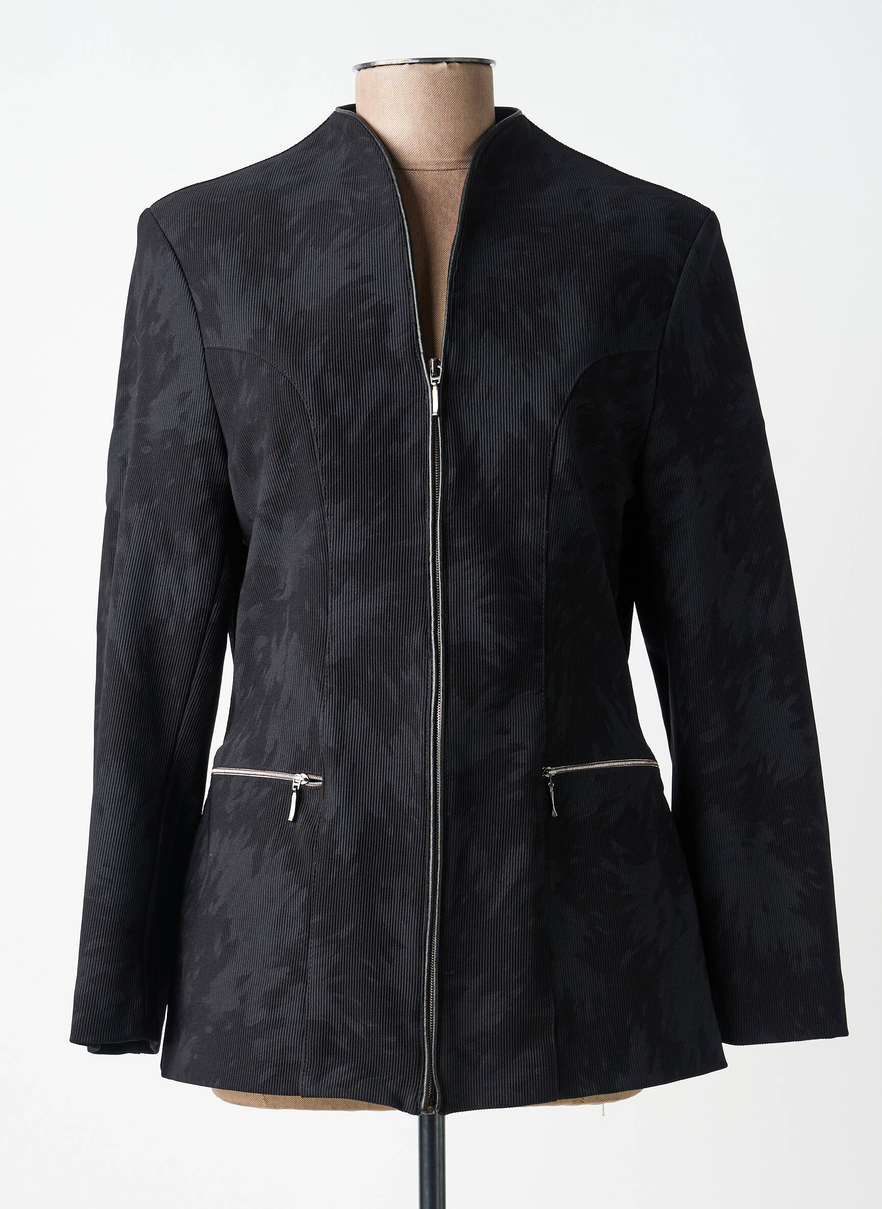 Veste chic poches noir PAUL BRIAL femme