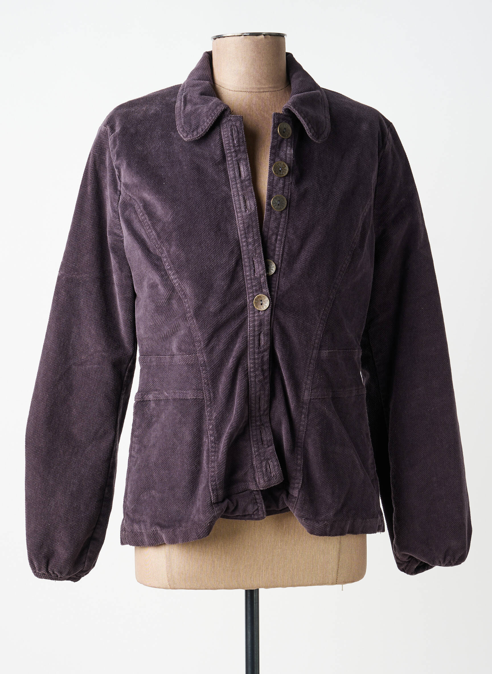 Veste casual poches violet MAE MAHE femme