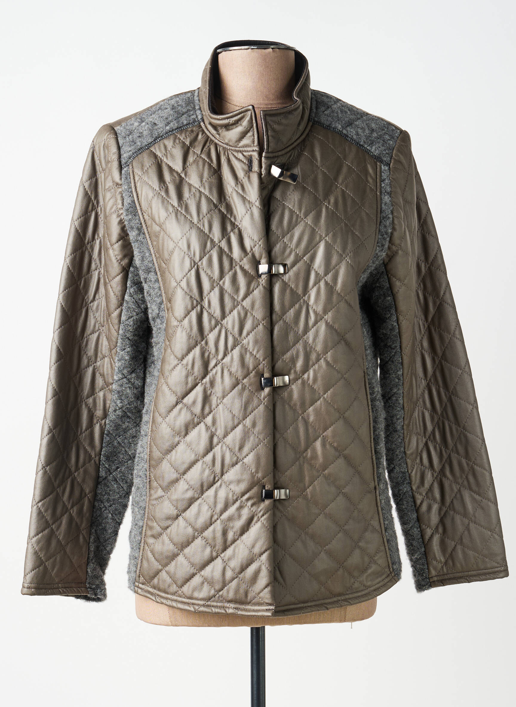 Doudoune manches longues sans capuche gris CLAUDE DE SAIVRE femme