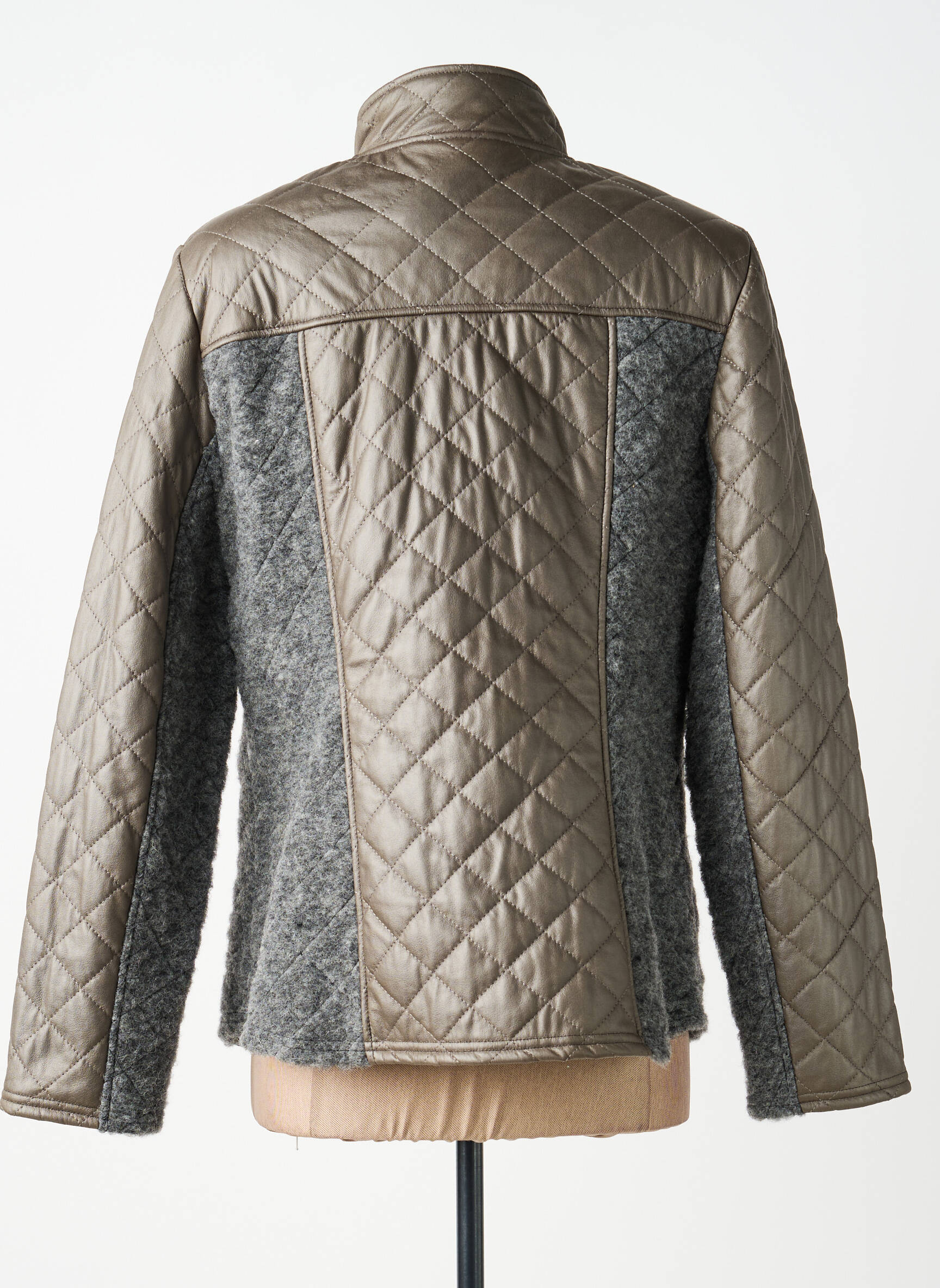Doudoune manches longues sans capuche gris CLAUDE DE SAIVRE femme