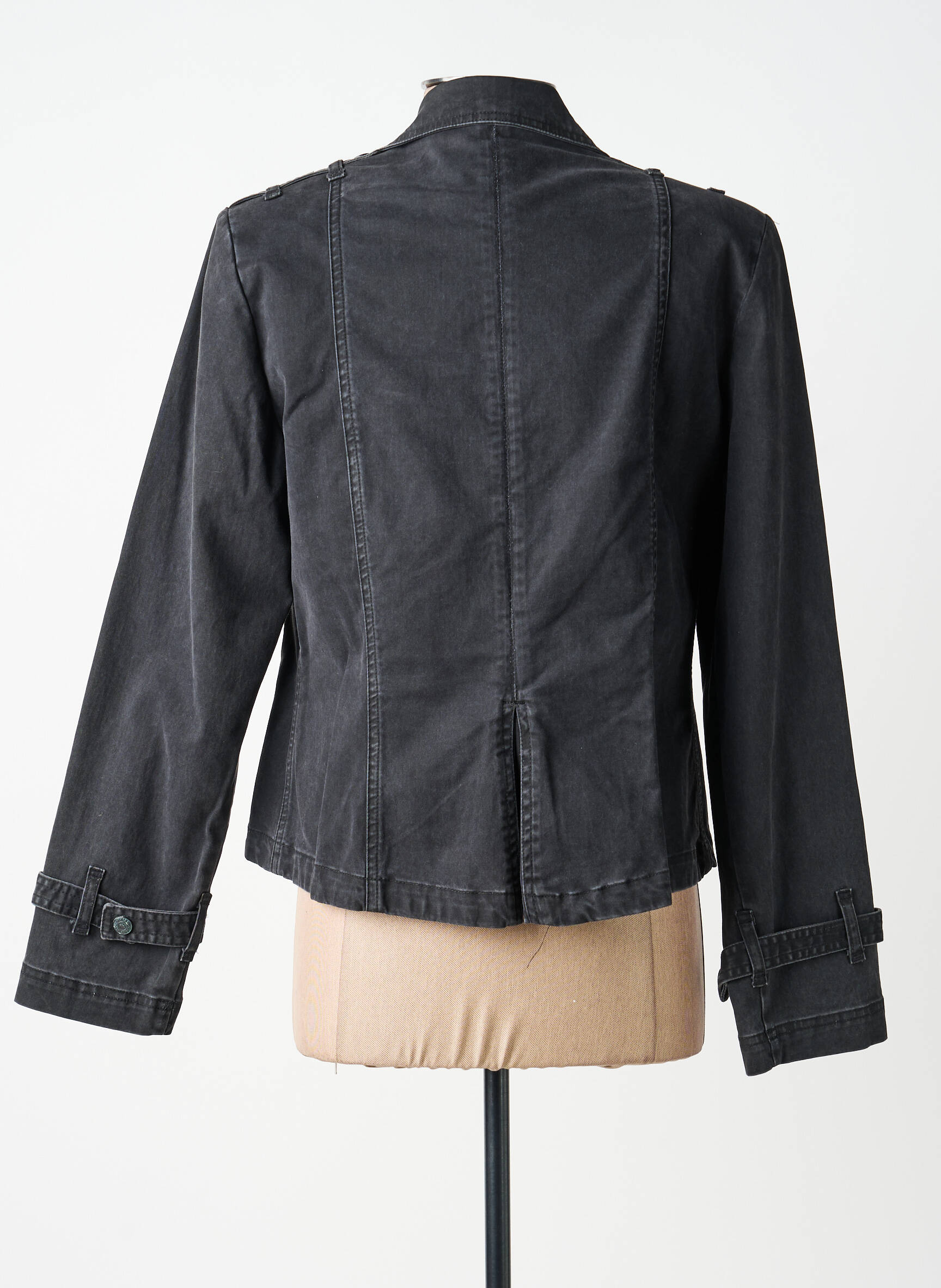 Veste casual col tailleur noir PAUL BRIAL femme
