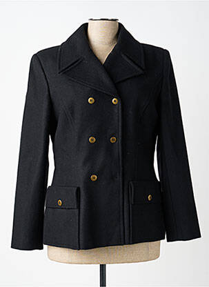 Manteau court poches sans capuche noir BOSCA femme