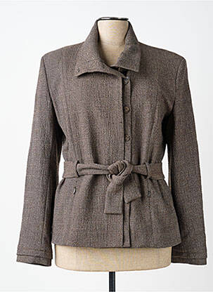 Veste chic poches marron PIER BÉ femme