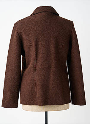 Veste casual coupe droite marron CLAUDE DE SAIVRE femme