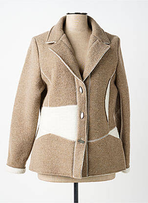 Manteau court poches sans capuche marron CLAUDE DE SAIVRE femme