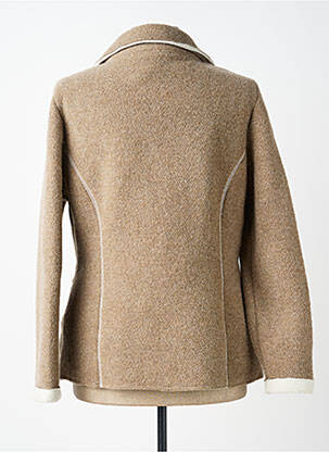 Manteau court poches sans capuche marron CLAUDE DE SAIVRE femme