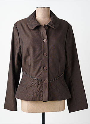 Veste chic poches marron MAE MAHE femme