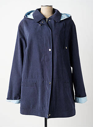 Imperméable poches a capuche bleu PIER BÉ femme