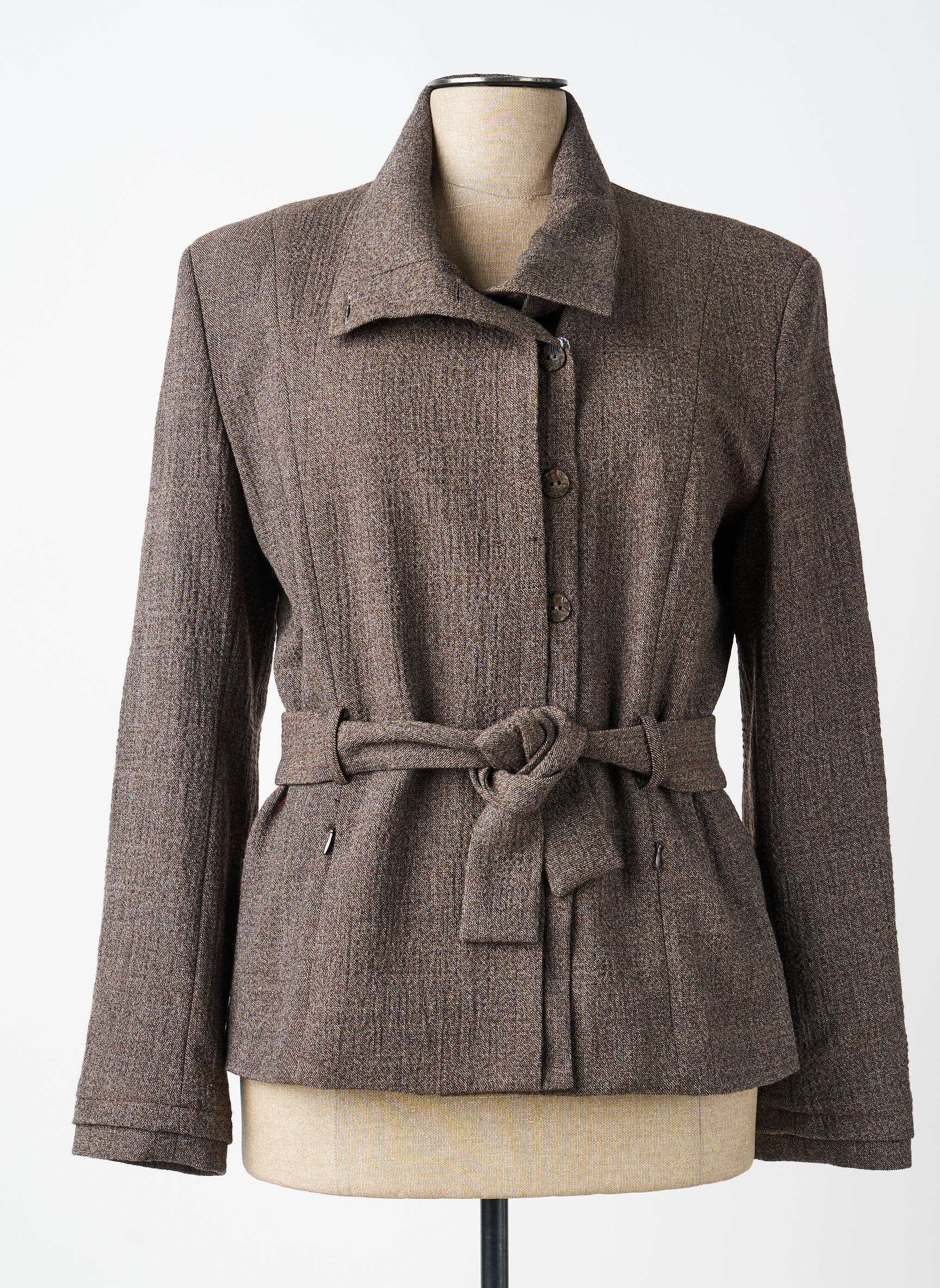 Veste chic poches marron PIER BÉ femme
