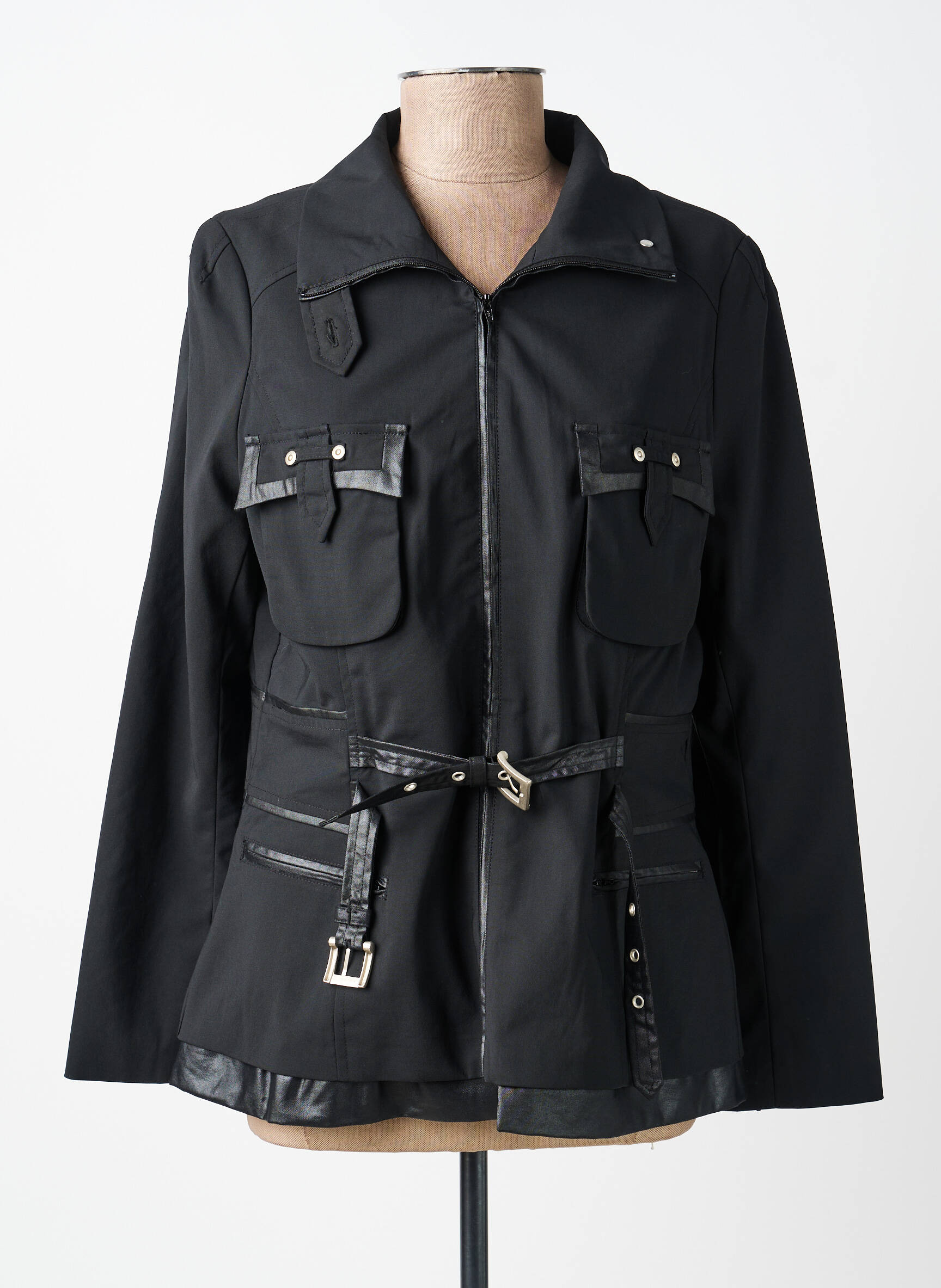 Veste casual coupe cintrée noir INFINITIF femme