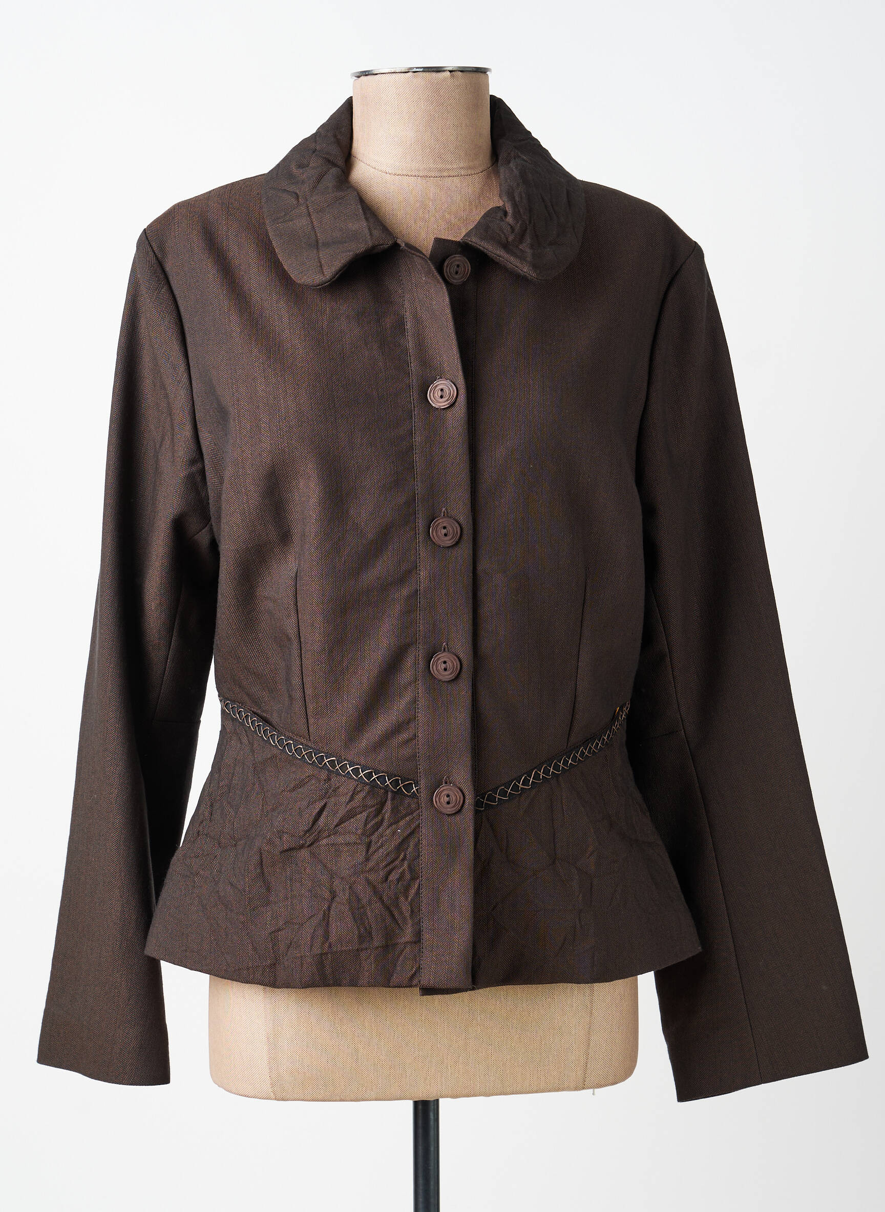 Veste chic poches marron MAE MAHE femme