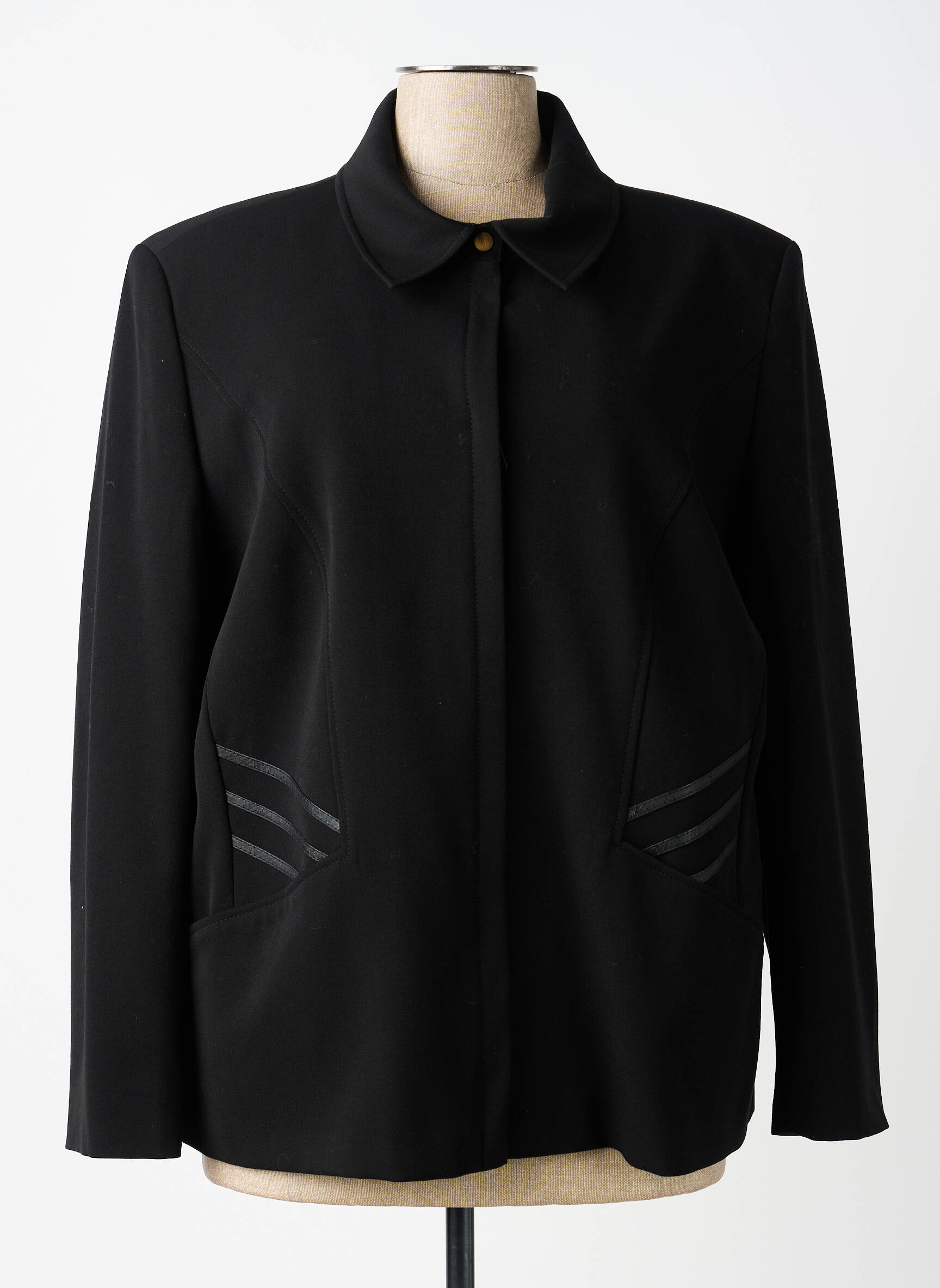 Veste casual coupe droite noir GELCO femme