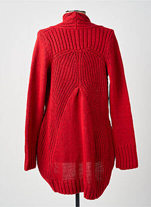 Gilet manches longues col châle rouge YERSE femme