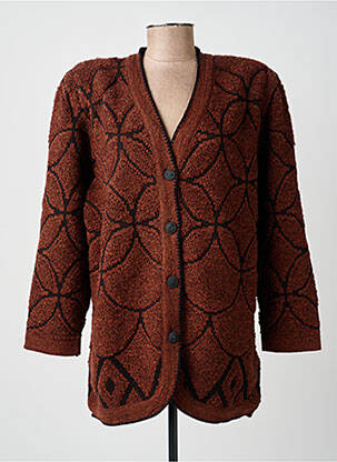 Veste casual coupe droite marron FINETTE femme